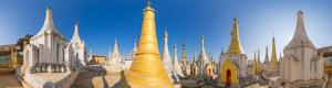 Myanmar Thaung Tho Stupas Interactive Panoramas